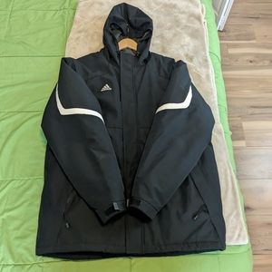 Large Warm Heavy Climaproof Adidas Hooded Jacket Coat Parka